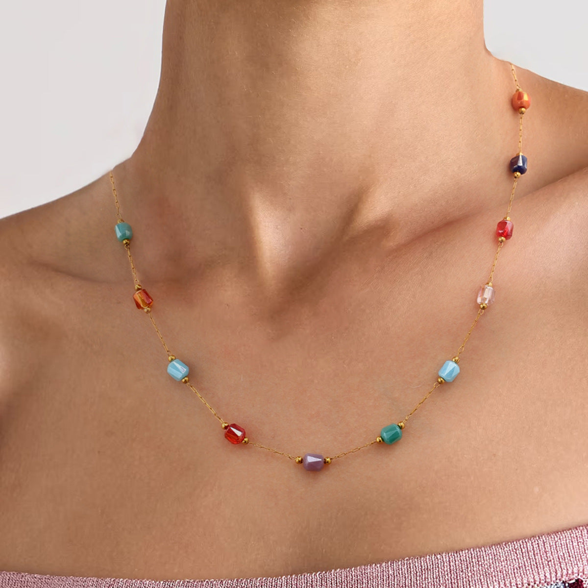 Pop Color Glass Necklace