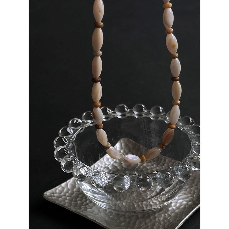 Vintage Shell Natural Stone Necklace Women's Clavicle Chain